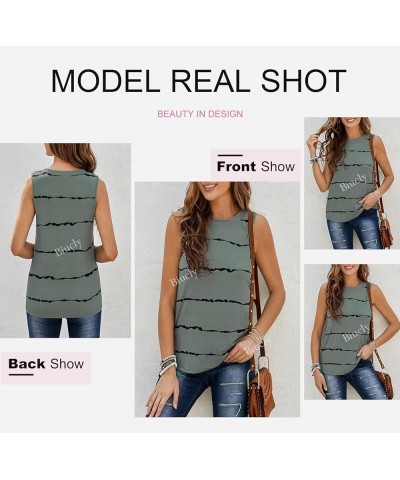 SHEWIN Womens Summer Crewneck Tank Top Casual Loose Sleeveless Tops Shirts Grey $12.53 Tanks