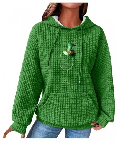 Happy St Patricks Day Hoodies Women Irish Shamrock Flag Graphic Tee Cute Heart Lucky Tops Plus Size Waffle Sweatshirts Gifts ...