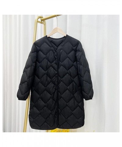 Puffer Coats For Women Winter Quilted Packable Long Puffer Jacket Casual Lightweight Padded Warm Down Coat Outwear A1_black $...