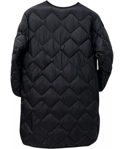 Puffer Coats For Women Winter Quilted Packable Long Puffer Jacket Casual Lightweight Padded Warm Down Coat Outwear A1_black $...