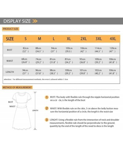 Women Short Sleeve Casual Dress Flared Midi Dress for Party Work Net Skull $13.43 Dresses