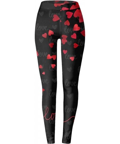 Women's Valentines Day Leggings Tights Love with Hearts Soft Leggings Workout High Waisted Compression Yoga Pants C_g $10.32 ...