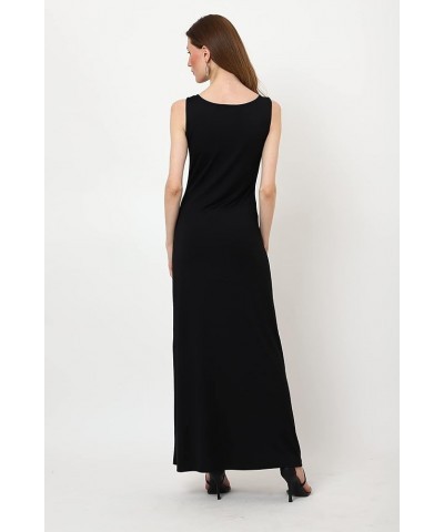 Women's Casual Sleeveless Summer Ankle Length Beach Maxi Long Dress Black $13.74 Swimsuits