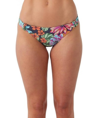 Women's Alamitos Bikini Bottoms - Medium Coverage Women's Bathing Suit Bottom Wih Knot Tie Detail Black | Reina Tropical Alam...