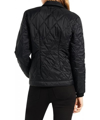 Women's Knit Trim Puffer Jacket Black Onyx $68.61 Jackets