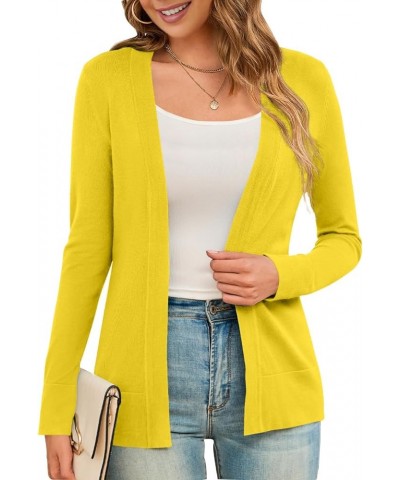 Women's Cardigans Lightweight Long Sleeve Open Front Sweater Cardigan, S-XL A-yellow $20.39 Sweaters