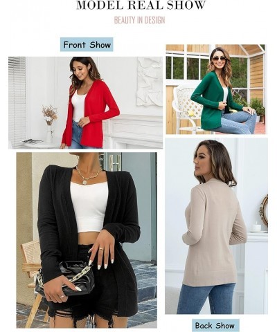 Women's Cardigans Lightweight Long Sleeve Open Front Sweater Cardigan, S-XL A-yellow $20.39 Sweaters