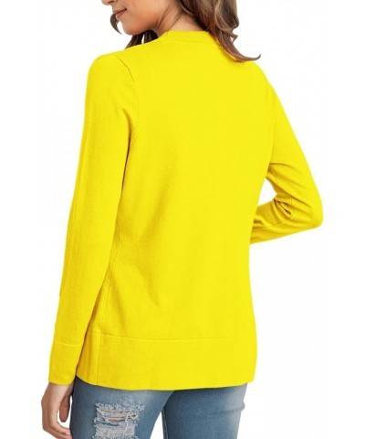 Women's Cardigans Lightweight Long Sleeve Open Front Sweater Cardigan, S-XL A-yellow $20.39 Sweaters