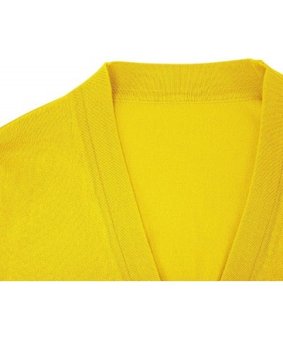 Women's Cardigans Lightweight Long Sleeve Open Front Sweater Cardigan, S-XL A-yellow $20.39 Sweaters