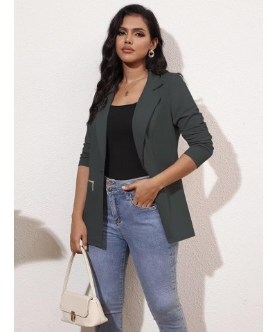 Women's Long Sleeve Blazer Open Front Cardigan Jacket Work Office Blazer with Zipper Pockets S-3XL 1 Dark Grey2 $23.20 Blazers