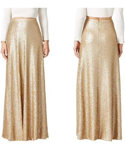 Diydress Women's Long Maxi Sequin Skirt Wedding A-Line Skirt Bridesmaid Skirt Mint $13.50 Skirts