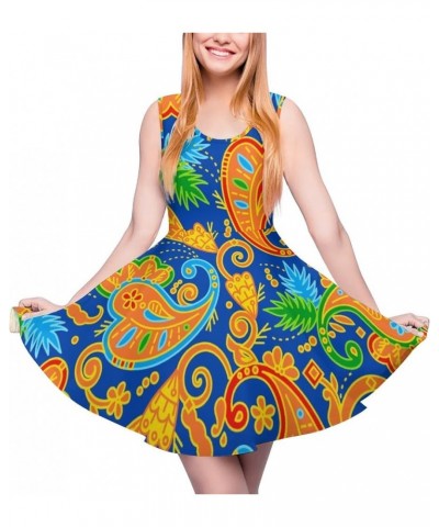 Women's Summer Sleeveless Round Neck Floral Short Party Dress Dresses(110) $18.59 Dresses