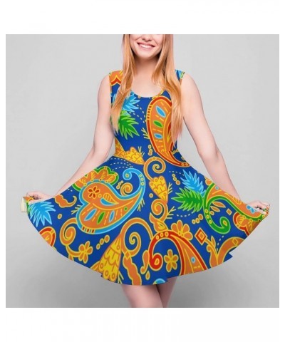 Women's Summer Sleeveless Round Neck Floral Short Party Dress Dresses(110) $18.59 Dresses