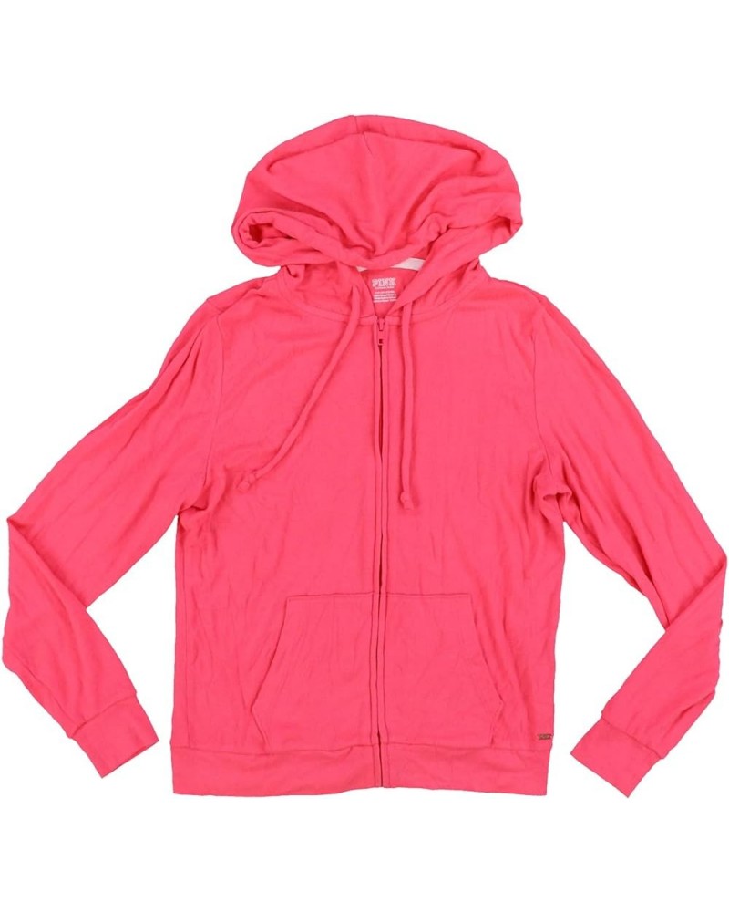 Pink Hoodie Sweater Knit Soft Full Zip Sweatshirt Pink $19.11 Hoodies & Sweatshirts