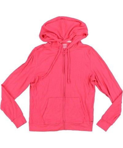 Pink Hoodie Sweater Knit Soft Full Zip Sweatshirt Pink $19.11 Hoodies & Sweatshirts