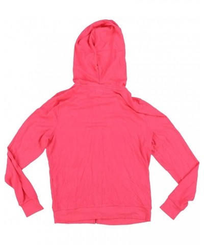 Pink Hoodie Sweater Knit Soft Full Zip Sweatshirt Pink $19.11 Hoodies & Sweatshirts