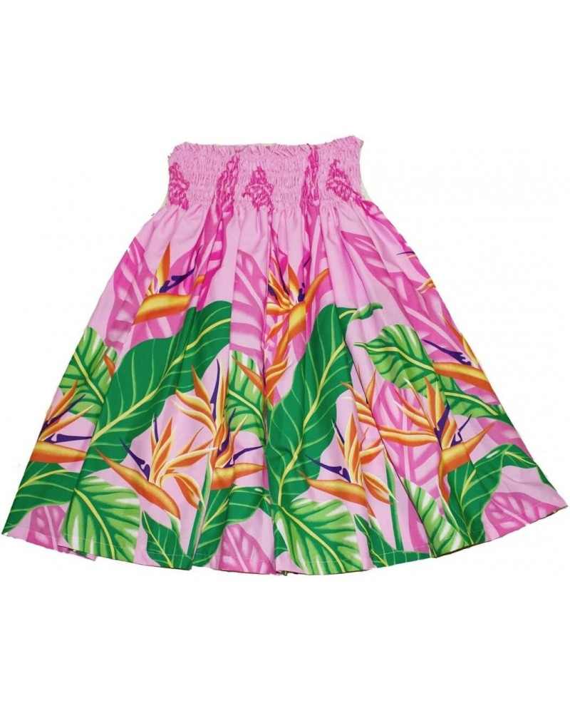 Hawaiian Pa'u Hula Skirt Hawaii Print Pink Flower for Womens (Pink) $28.58 Skirts