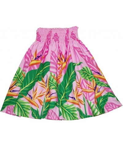 Hawaiian Pa'u Hula Skirt Hawaii Print Pink Flower for Womens (Pink) $28.58 Skirts