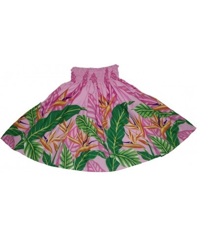 Hawaiian Pa'u Hula Skirt Hawaii Print Pink Flower for Womens (Pink) $28.58 Skirts