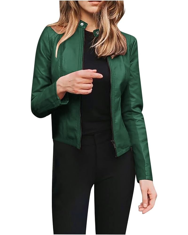 Women's Blazers Casual Long Sleeve Open Front Short Cardigan Suit Jacket Coat Top Oversized Blazers Green-2 $13.23 Blazers