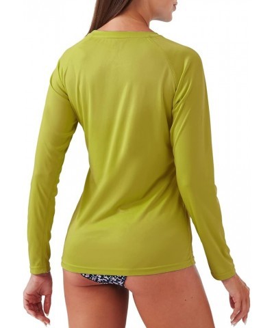 Women's Long Sleeve Shirt Basic Outdoor Series Sun Protection Pea Green $14.64 Hosiery