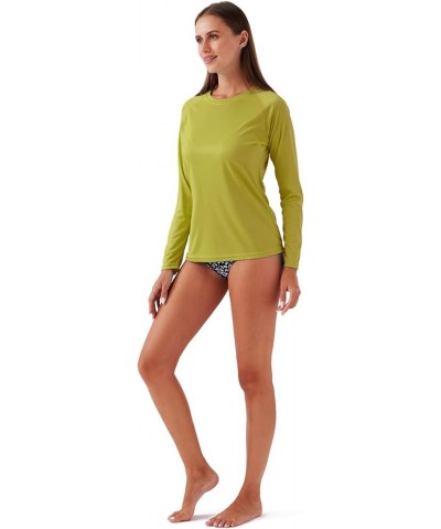 Women's Long Sleeve Shirt Basic Outdoor Series Sun Protection Pea Green $14.64 Hosiery