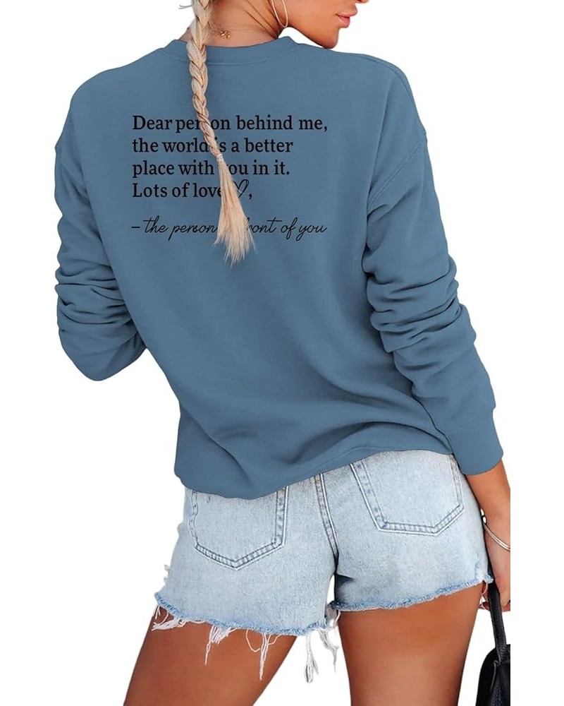 You Are Enough Sweatshirt for Women Dear Person Behind Me Hoodie Sweatshirt Love Awareness Peace Oversized Pullover 18 $14.15...