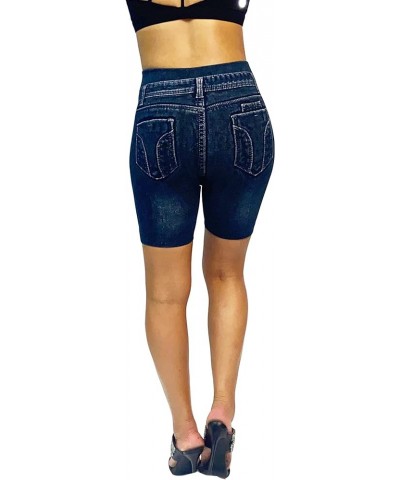 Women's Denim Print Seamless Full Leggings for All Seasons - One Size Fits Small and Medium Small/Medium Shorts 31 $6.88 Legg...