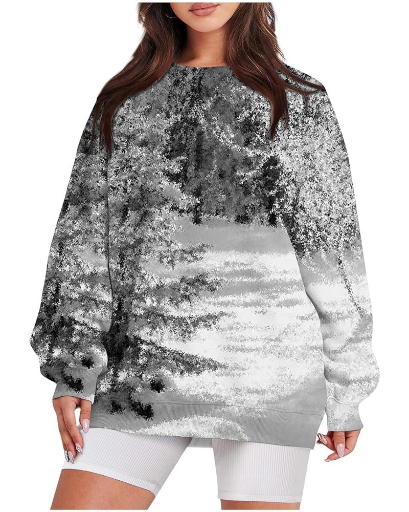 Women's Camo Hoodie Maple-Leaf Print Oversized Sweatshirt Fleece Hooded Sweatshirts with Pocket Classic Pullovers 3-dark Gray...