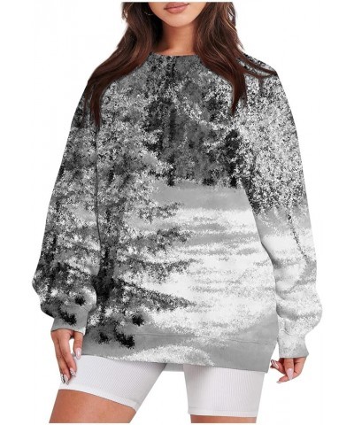 Women's Camo Hoodie Maple-Leaf Print Oversized Sweatshirt Fleece Hooded Sweatshirts with Pocket Classic Pullovers 3-dark Gray...