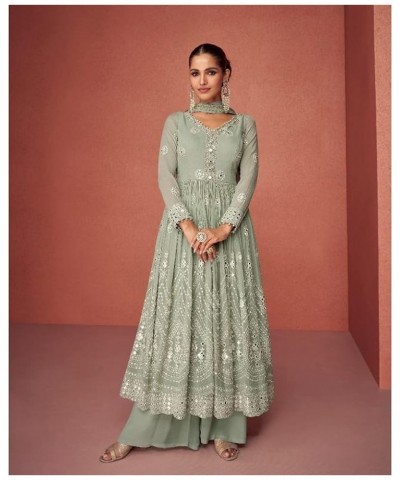 Special Occasion Wear Pakistani Stylish Fashion Salwar Kameez Sharara Palazzo Suits Choice-2 $51.45 Suits