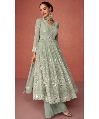 Special Occasion Wear Pakistani Stylish Fashion Salwar Kameez Sharara Palazzo Suits Choice-2 $51.45 Suits