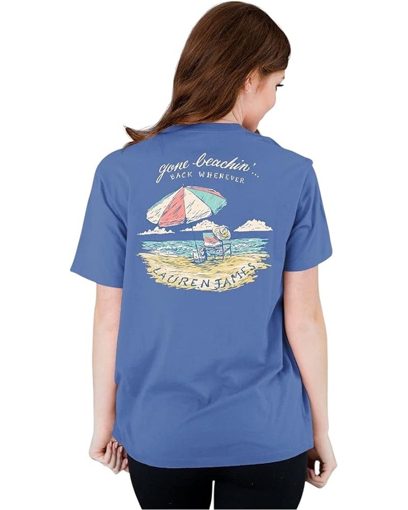 Women's Tshirt 100% Cotton Gone Beachin Delta Blue $13.21 T-Shirts