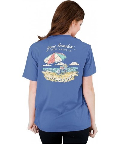 Women's Tshirt 100% Cotton Gone Beachin Delta Blue $13.21 T-Shirts