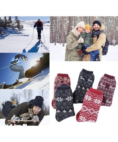 Warm Thermal Socks, Women Men Winter Insulate Heat Thick Heavy Crew Socks 1 Pair Grid Socks $10.19 Socks