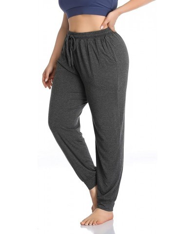 Women's Plus Size Casual Lounge Yoga Pants Comfy Relaxed Joggers Pants Drawstring with Pockets Darkgray $17.15 Pants