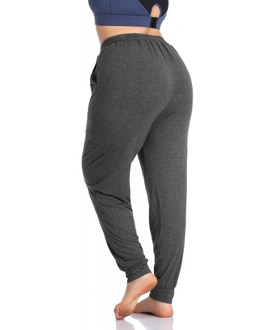 Women's Plus Size Casual Lounge Yoga Pants Comfy Relaxed Joggers Pants Drawstring with Pockets Darkgray $17.15 Pants