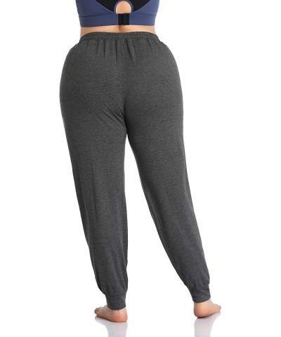 Women's Plus Size Casual Lounge Yoga Pants Comfy Relaxed Joggers Pants Drawstring with Pockets Darkgray $17.15 Pants