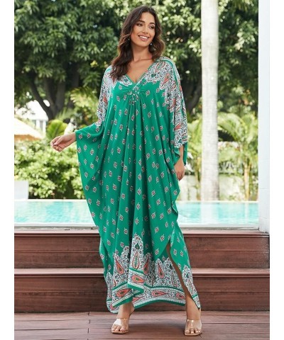 kaftan dresses for women Wave Neck Batwing sleeve Beach Cover Up Plus Size Caftan Dress V Neck caftans 8760-8 $19.59 Swimsuits