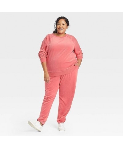 Women's Plus Size Pullover Sweatshirt - Plus size Coral Red $12.70 Activewear