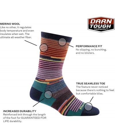 Darn Tough Women's Pixie Crew Lightweight Lifestyle Sock (Style 1692) - Lavender $13.70 Activewear