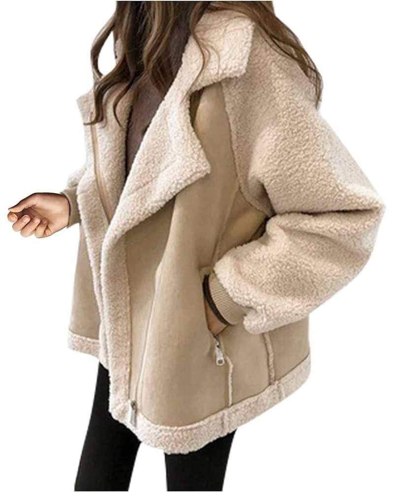 Winter Coats For Women 2023 Warm Clothes Fleece Sherpa Jacket Fuzzy Lightweight Fashion Casual Outerwear Clothing H Beige $12...