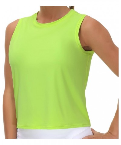 Women's Workout Tops in Ice Silk Quick Dry Sleeveless Yellow $11.21 Activewear