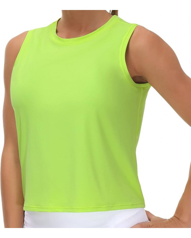 Women's Workout Tops in Ice Silk Quick Dry Sleeveless Yellow $11.21 Activewear