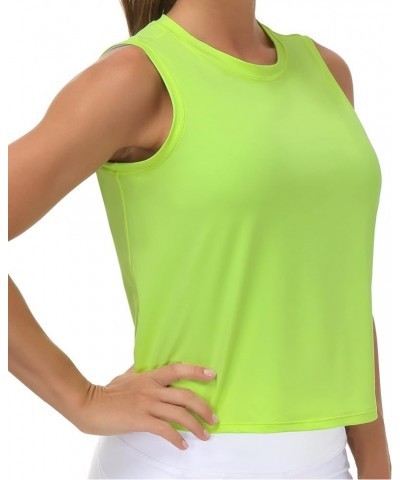 Women's Workout Tops in Ice Silk Quick Dry Sleeveless Yellow $11.21 Activewear