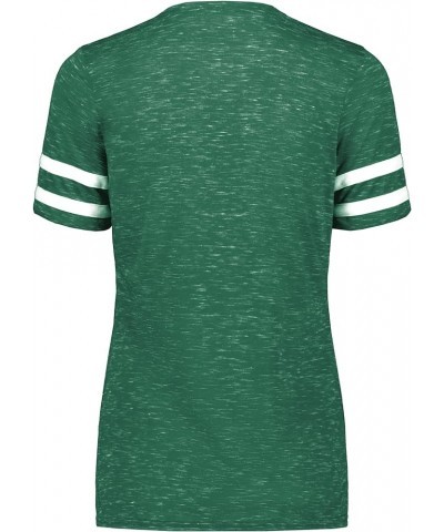 Women's Ladies Monterey Tee Dark Green Heather/White $6.77 Activewear