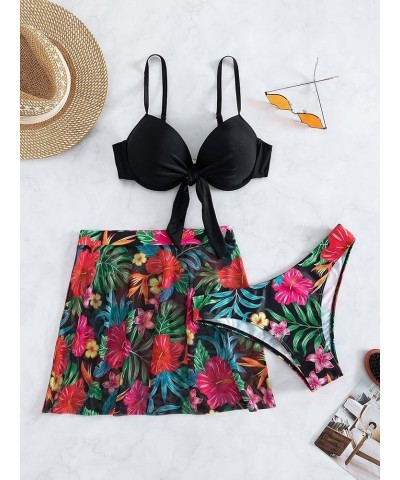 womens Tropical Multi Black B $12.99 Swimsuits