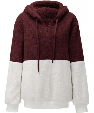 Zipper Hoodies For Women Trendy Oversized Casual Sherpa Pullover Fuzzy Fleece Hoodie Outwear Coat with Pocket New-4-a $7.43 J...