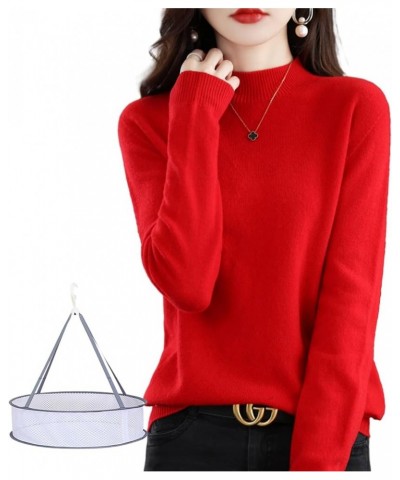 Womens Cashmere Sweater, Cashmere Sweaters for Women Trendy, Womens Sweaters Fall 2023, Womens Pullover Sweaters Red $19.60 S...