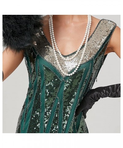 Women's Plus Size Flapper Dress Fringe Glitter Beaded Swing Roaring 20s Gatsby Short Sequin Masquerade Dresses Green $30.15 D...